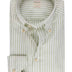 Stenströms Shirts Stenströms - Light Green Striped Oxford Shirt