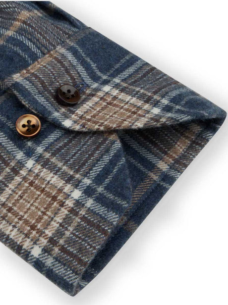 Stenströms Shirts Stenströms - Shirt - Blue Checked Flannel Shirt