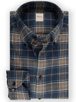 Stenströms Shirts Stenströms - Shirt - Blue Checked Flannel Shirt