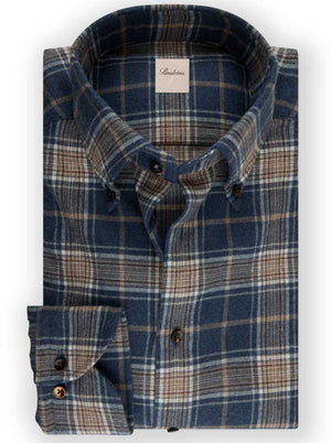 Stenströms Shirts Stenströms - Shirt - Blue Checked Flannel Shirt