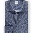 Stenströms Shirts Stenströms - Shirt - Blue Paisley Cotton Twill Shirt