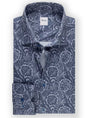 Stenströms Shirts Stenströms - Shirt - Blue Paisley Cotton Twill Shirt