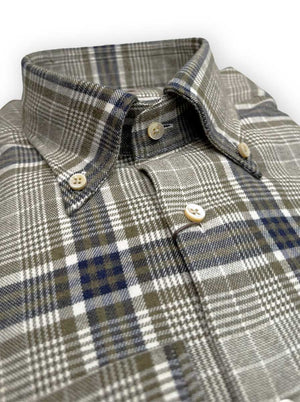 Stenströms Shirts Stenströms - Shirt - Green Checked Flannel Shirt