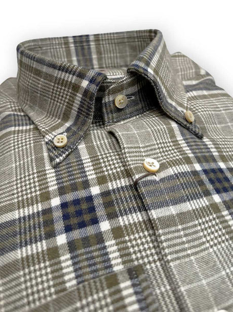 Stenströms Shirts Stenströms - Shirt - Green Checked Flannel Shirt