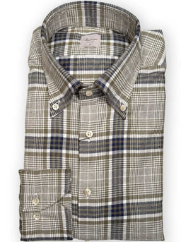 Stenströms Shirts Stenströms - Shirt - Green Checked Flannel Shirt