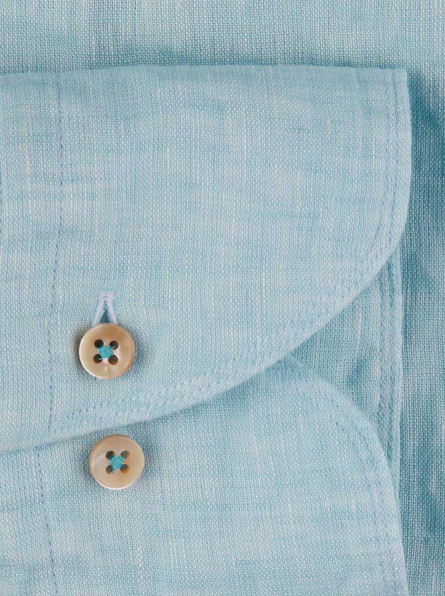 Stenströms Shirts Stenströms - Turquoise Linen Shirt