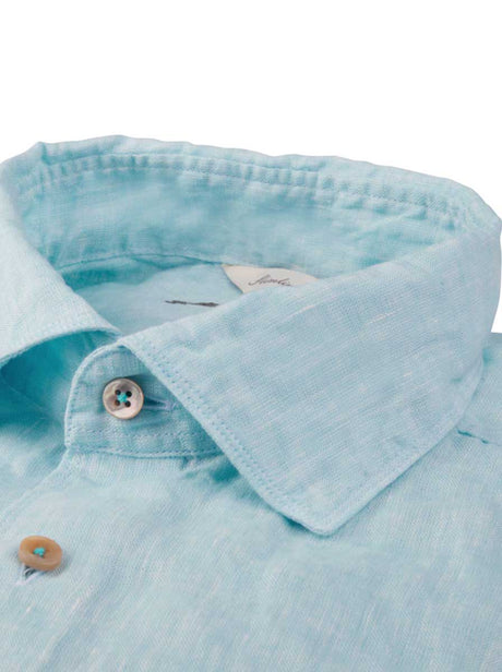 Stenströms Shirts Stenströms - Turquoise Linen Shirt
