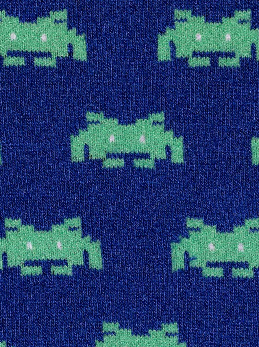 Swole Panda Socks Swole Panda - Alien Motif Bamboo Blue Socks