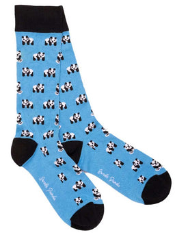 Swole Panda Socks Swole Panda - Panda Motif Bamboo Light Blue Socks