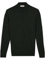 Thomas Maine Knitwear & Jumpers Thomas Maine - 1/4 Zip Dark Green Merino Wool Jumper