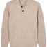 Thomas Maine Knitwear & Jumpers Thomas Maine - Long Sleeve Beige Lambs Wool Polo