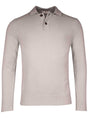 Thomas Maine Knitwear & Jumpers Thomas Maine - Long Sleeve Beige Lambs Wool Polo