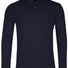 Thomas Maine Knitwear & Jumpers Thomas Maine - Long Sleeve Navy Lambs Wool Polo