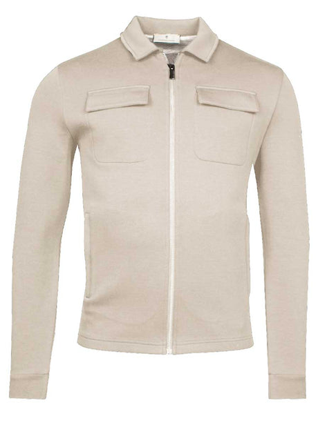 Thomas Maine Knitwear & Jumpers Thomas Maine - Overshirt Beige Cotton Blend