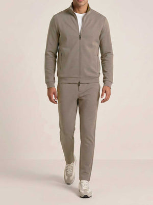 Thomas Maine Knitwear & Jumpers Thomas Maine - Sweatshirt Full Zip Beige Cotton Blend