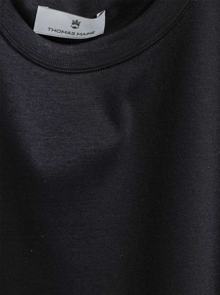 Thomas Maine Polo & T-Shirts Thomas Maine - Liquid Cotton Black T-Shirt