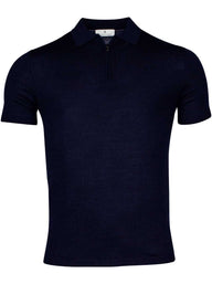 Thomas Maine Polo & T-Shirts Thomas Maine - Technical Polo with Zip in Navy