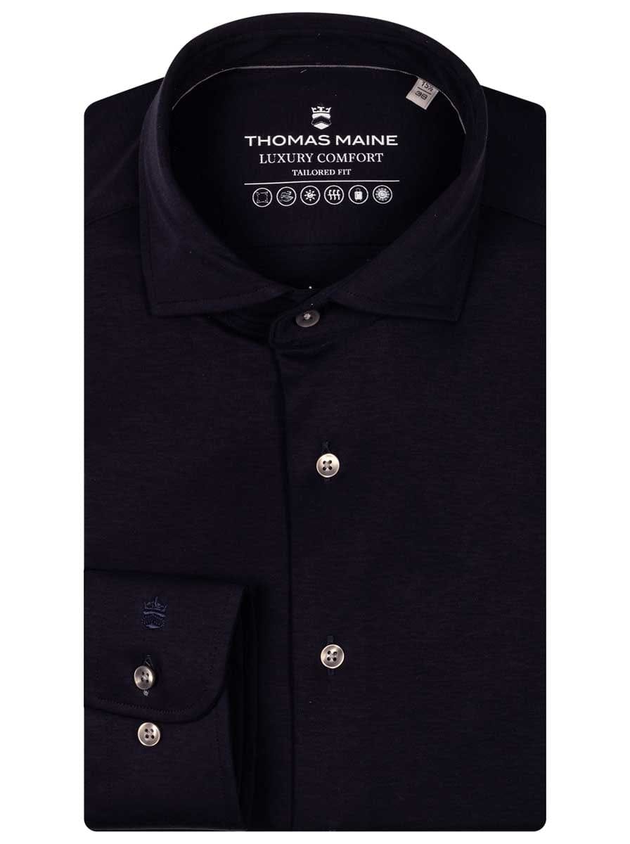 Thomas Maine Shirts Thomas Maine - Liquid Cotton Navy Shirt