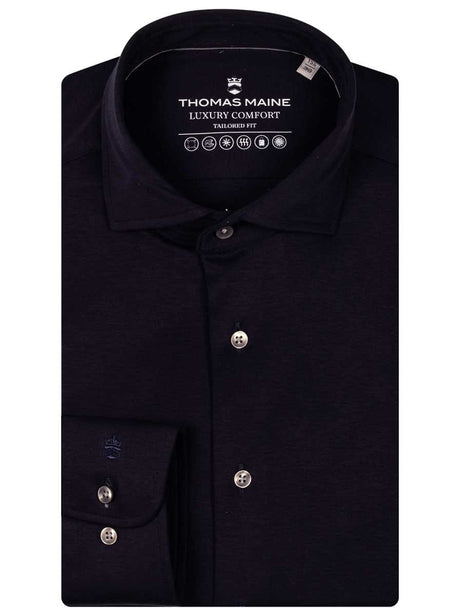 Thomas Maine Shirts Thomas Maine - Liquid Cotton Navy Shirt