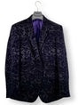 Torre Jacket/Blazer Mazzelli - Floral Printed Navy Velvet
