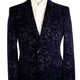 Torre Jacket/Blazer Mazzelli - Floral Printed Navy Velvet