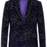 Torre Jacket/Blazer Mazzelli - Floral Printed Navy Velvet