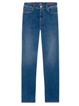 Tramarossa Chinos/Jeans/Trousers Tramrossa - Mid Wash Denim Jean w/ Le Mans Painted Badge