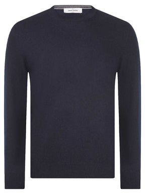 Gran Sasso Knitwear & Jumpers Gran Sasso -  Cashmere/Wool Crew Nack Navy Jumper