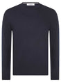 Gran Sasso Knitwear & Jumpers Gran Sasso -  Cashmere/Wool Crew Nack Navy Jumper