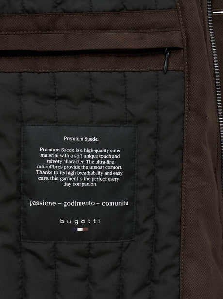 Bugatti Coats Bugatti - Premium Faux Suede Brown Jacket