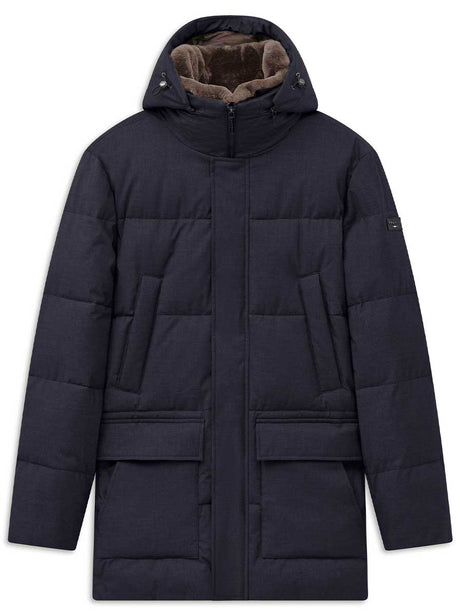 Bugatti Coats Bugatti - Long Quilted Navy Parker