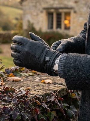 Failsworth Gloves Failsworth - Dutton Deerskin Black Gloves