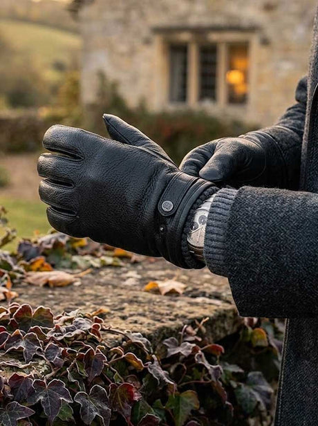 Failsworth Gloves Failsworth - Dutton Deerskin Black Gloves