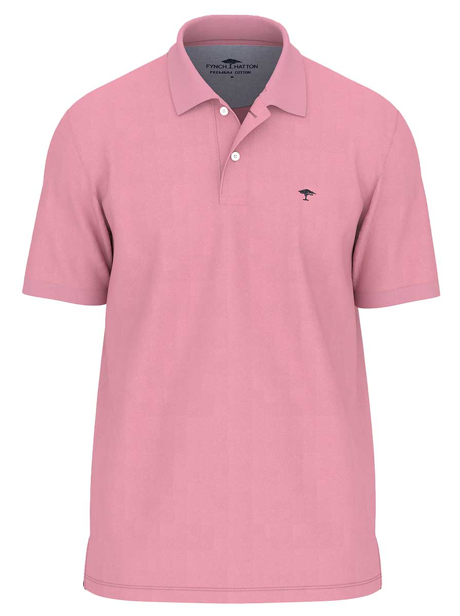 Fynch Hatton - Premium Cotton Pink Polo Shirt