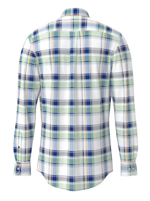 Fynch Hatton - Premium Cotton Check Blue Shirt