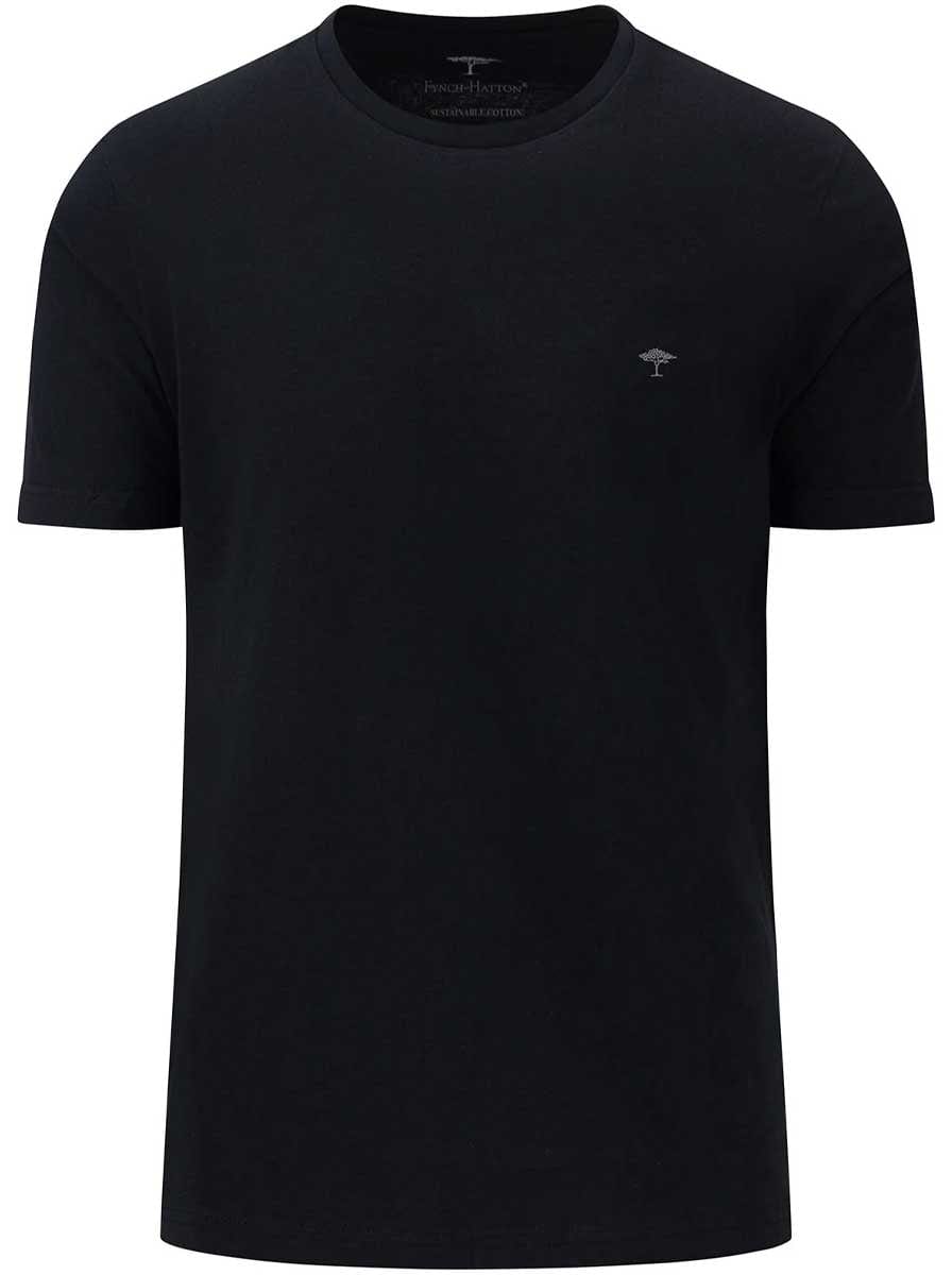 Fynch Hatton - Premium Cotton Black T-Shirt