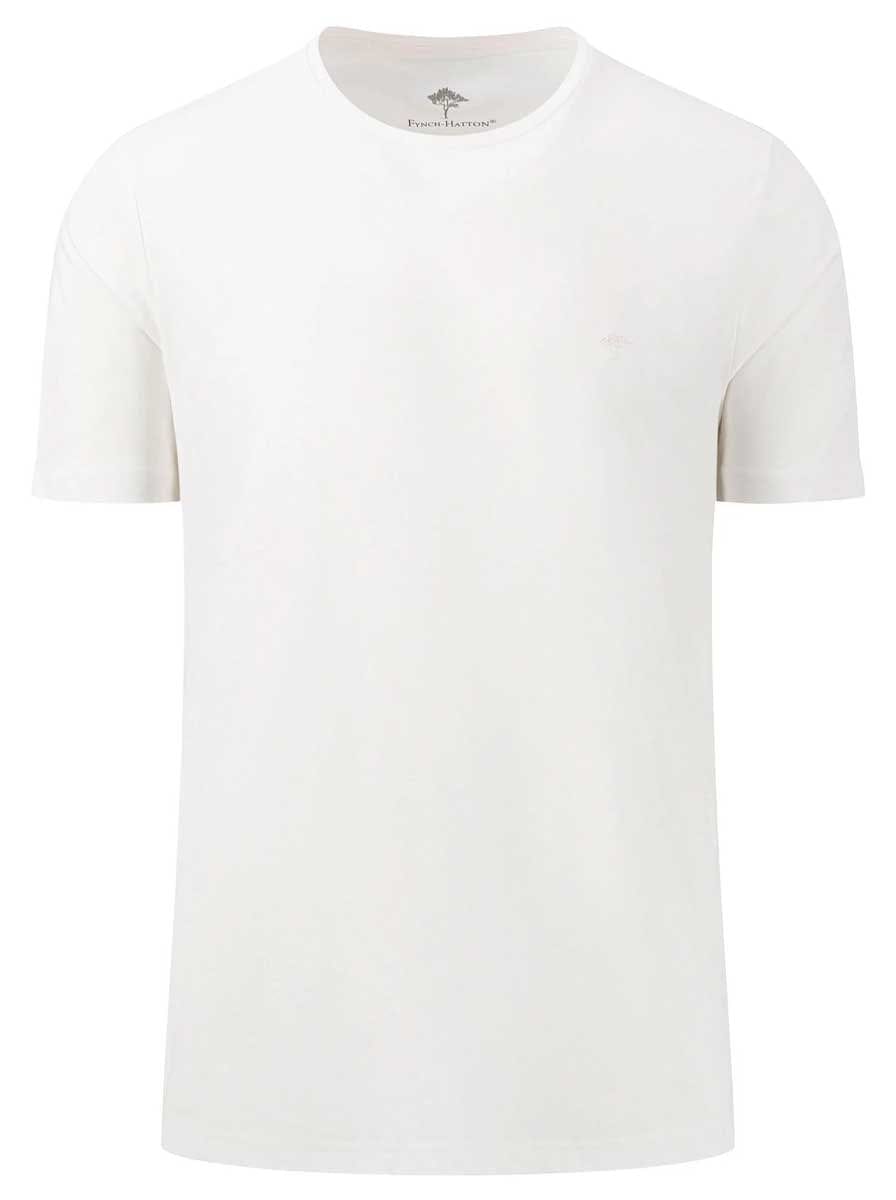 Fynch Hatton - Premium Cotton White T-Shirt