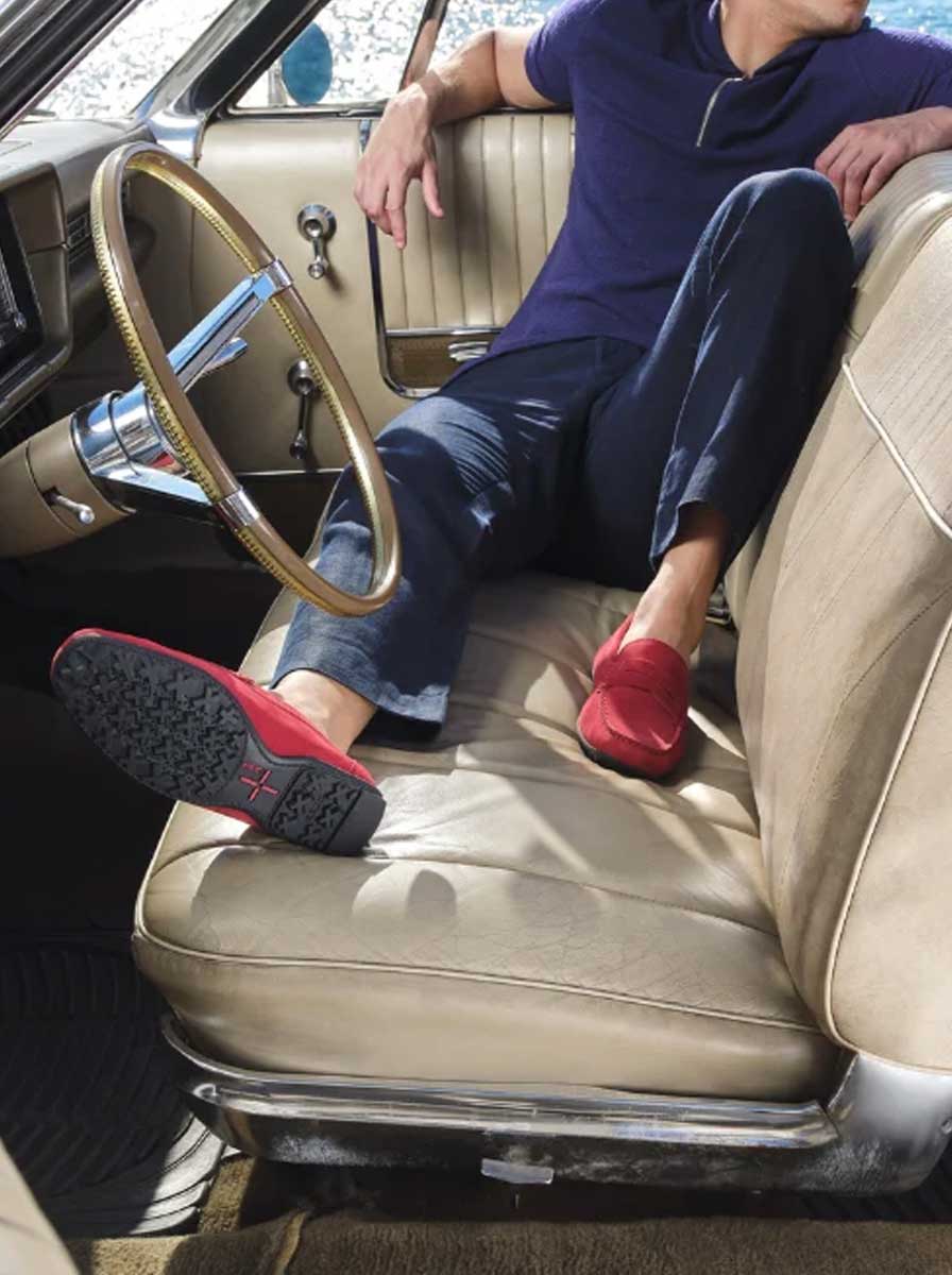 Geox - Kosmopolis Red Suede Loafer