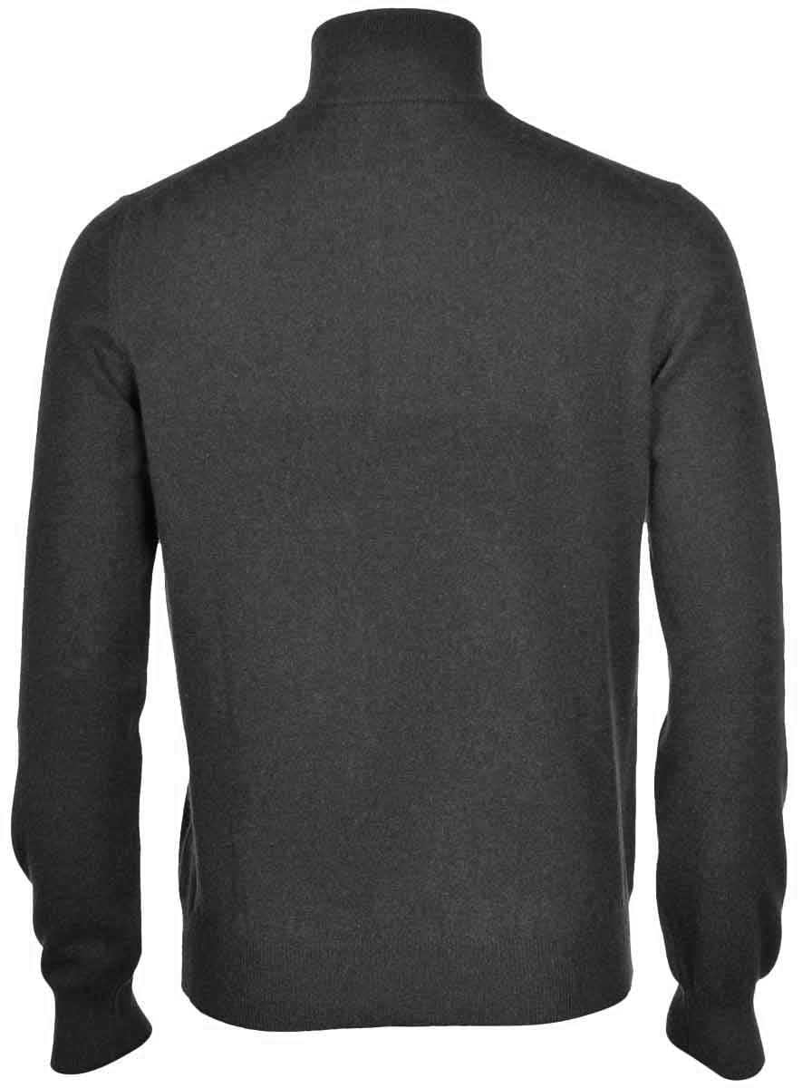 Gran Sasso - Merino Wool Quarter Zip Charcoal Knitwear