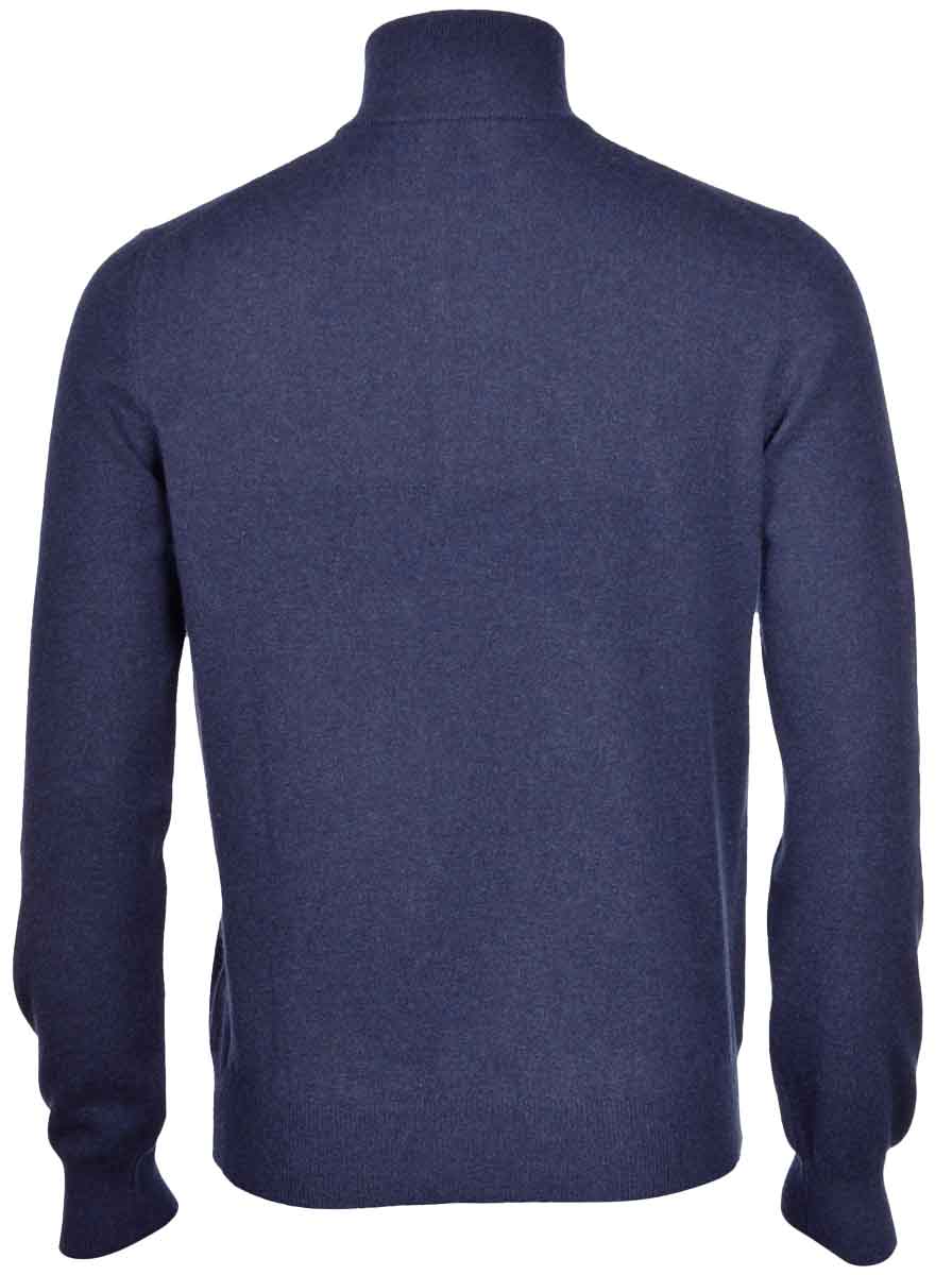 Gran Sasso - Merino Wool Quarter Zip Denim Knitwear