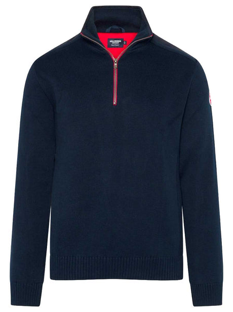 Holebrook Knitwear & Jumpers Holebrook - Martin ¼ Zip Knitted Windproof Navy Sweater
