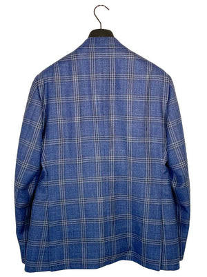 Luigi Bianchi - Checked Summer Blue Blazer