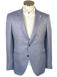 Luigi Bianchi - Loro Piana Summer Herringbone Sky Blue Jacket