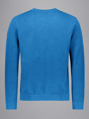 Paul & Shark - Riviera Garment Dyed Cotton Crew Neck Blue Sweater