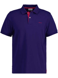 Gant - Pique Persian Blue Polo Shirt w/ Contrast Collar Detail