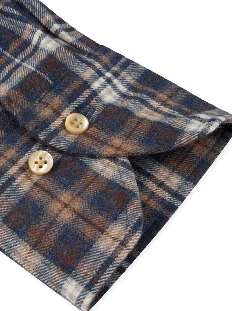Stenströms Shirts Stenströms - Flannel Dark Blue Check Shirt