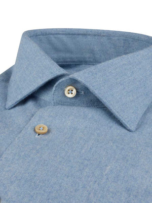Stenströms Shirts Stenströms - Flannel Twill Blue Shirt