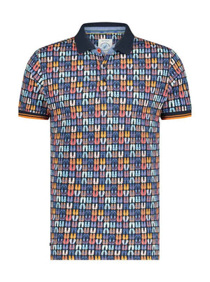 A Fish Named Fred Polo & T-Shirts A Fish Named Fred - Flip Flop Print Polo Shirt