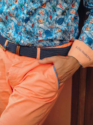 A Fish Named Fred Short Sleeve Shirts A Fish Named Fred - Peached Twill Bermuda Shorts