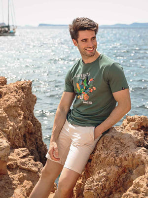 A Fish Named Fred Short Sleeve Shirts A Fish Named Fred - Peached Twill Bermuda Shorts